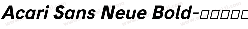 Acari Sans Neue Bold字体转换